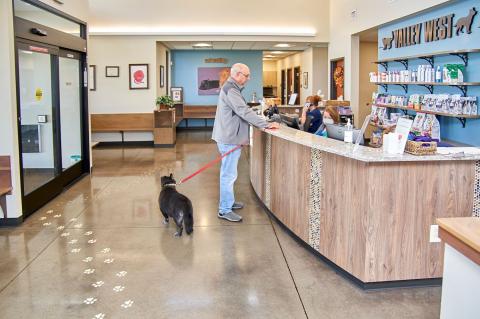 Valley West Reception Lobby Check-in